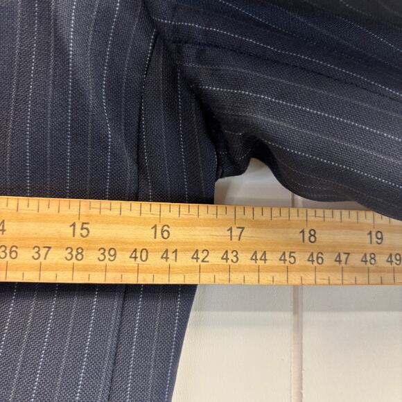 J Crew Blazer Women Pin Striped Preppy Academia Corpcore Wool Blazer Size 2 Chic - Picture 4 of 8